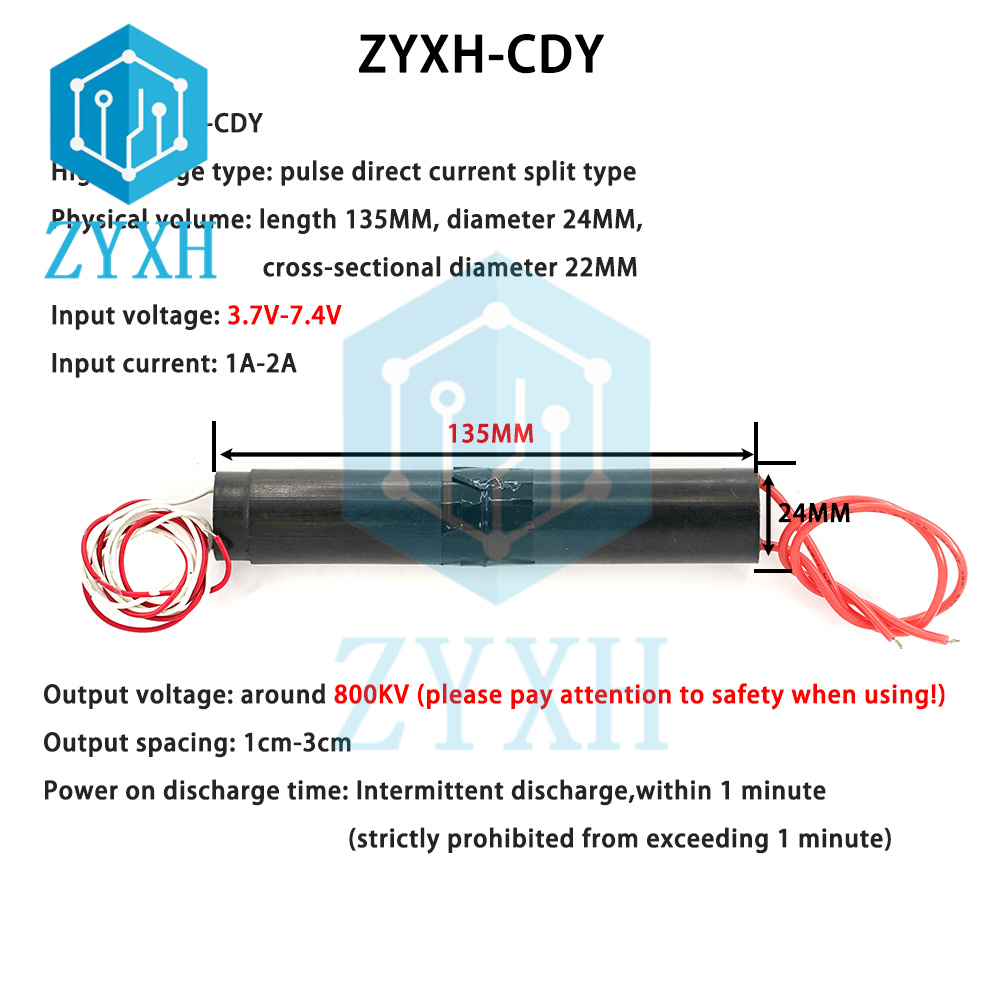 Boost Converter - Генератор высокого напряжения 3,7-7,4 В, 6-12