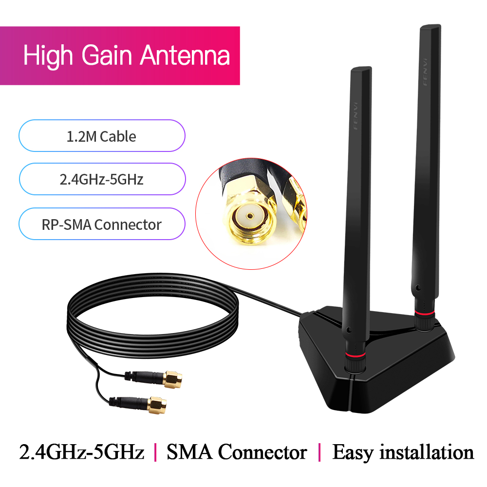 Ipex Connector - Wi-Fi антенна RP-SMA штекерный разъем двухдиапазонный