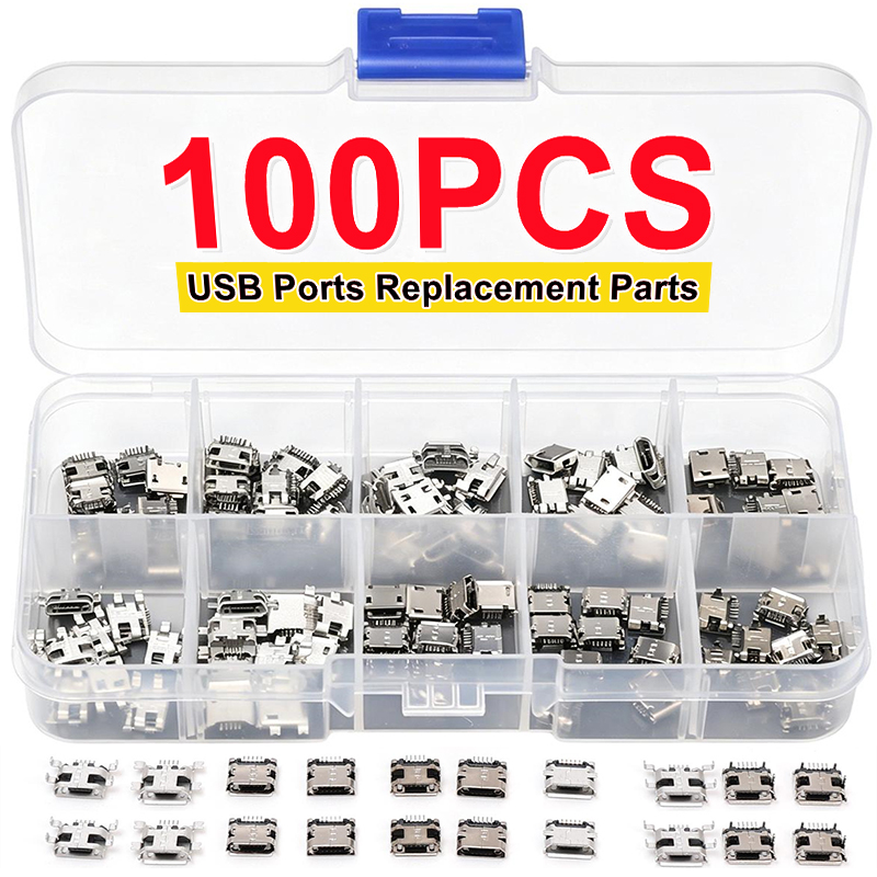 Micro Usb Cable - 100 шт./упаковка, 10 типов, 5-контактные разъемы
