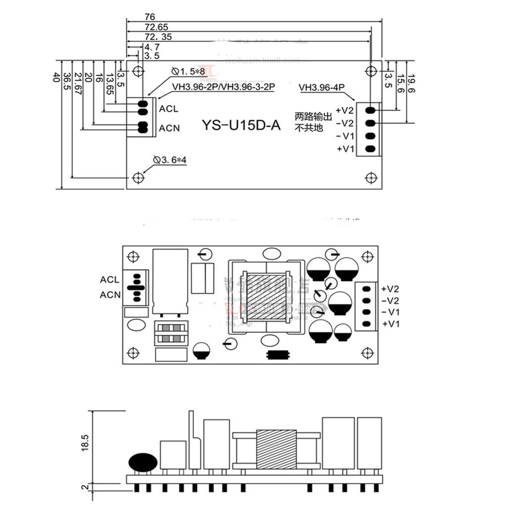 Модуль питания с двойным выход – обзор и цена Dc Dc Converter