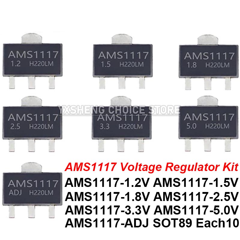70 шт. = 7 видов *10 шт. AMS11 – обзор и цена Ams1117 Module