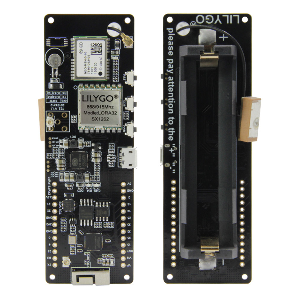 LILYGO T-BEAM V1.2 ESP32 LoRa  – обзор и цена Esp32 Battery Holder Lipo