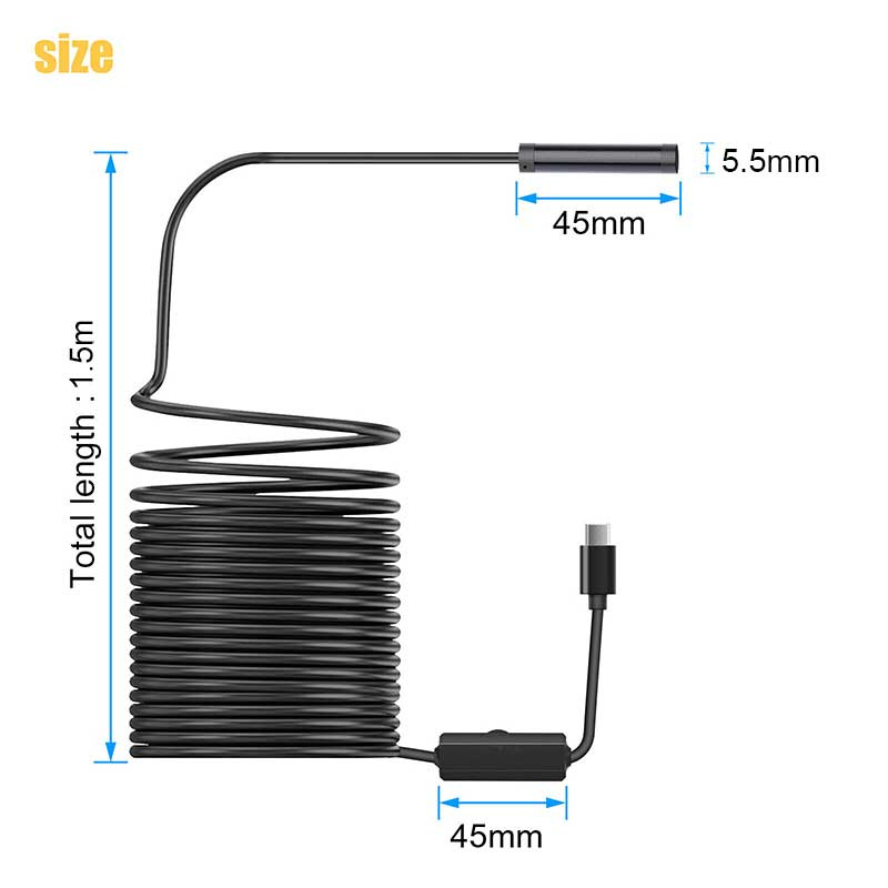 Новая эндоскопическая камера A – обзор и цена Micro Usb Cable