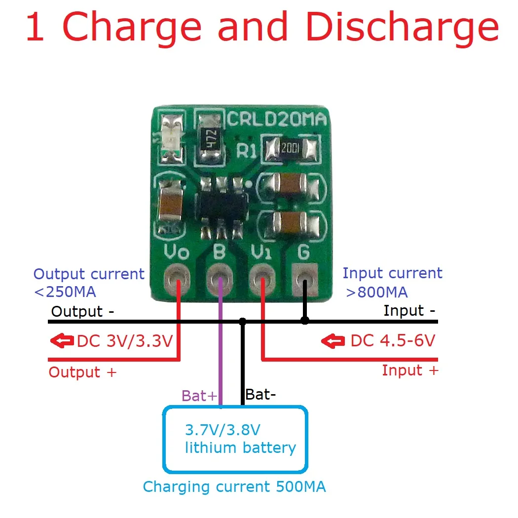 5X CRLD20MA Мини 2 в 1 зарядно – обзор и цена Li Ion Charger Module